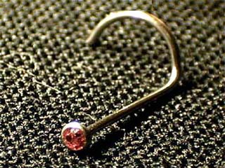 Piercing de Nariz Strass Rosa